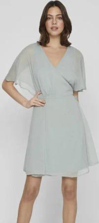 Vila Shirtkleid Elegantes Wickelkleid mit Gürtel