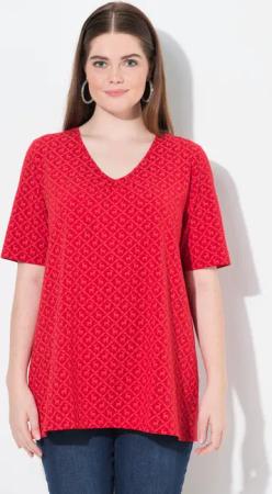 Ulla Popken T-Shirt T-Shirt Trachtenmuster A-Linie