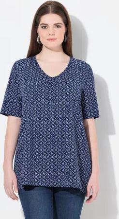 Ulla Popken T-Shirt T-Shirt Trachtenmuster A-Linie