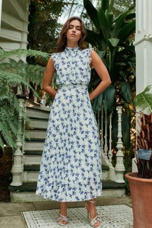 Next Jerseykleid Kew Collection Mesh-Rüschenkleid mit