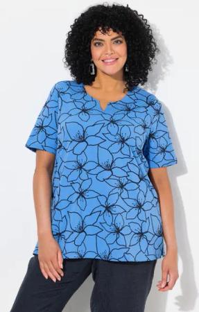 Ulla Popken T-Shirt T-Shirt Blüten A-Linie