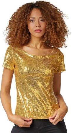 dressforfun T-Shirt Pailletten-Kurzarm-Shirt