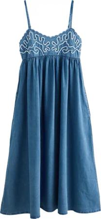 Next Jeanskleid Leichtes Cornelli Denim-Maxikleid, Kurzgröße