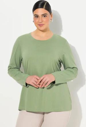 Ulla Popken T-Shirt Shirt Slim Rundhalsausschnitt