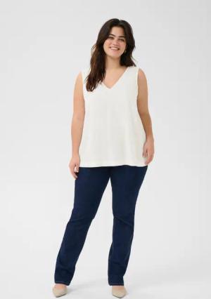 KAFFE Curve Blusentop Ärmellose Bluse KCmille