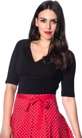 Banned Shirttop Betty Schwarz Retro Vintage