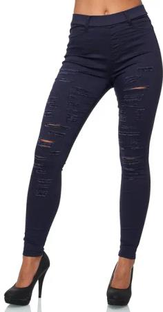 Elara Slim-fit-Jeans Elara Damen Hose Zerrissen