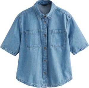 Next Jeanshemd Oversized Fit Kurzarm-Jeanshemd aus