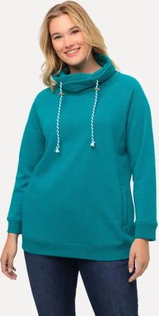 Ulla Popken Sweatshirt Sweatshirt weiter Stehkragen