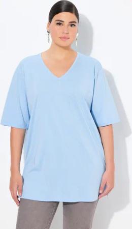 Ulla Popken T-Shirt T-Shirt V-Ausschnitt Relaxed