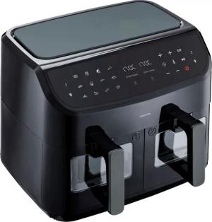 Medion Heißluftfritteuse "MD11760 P20 XXL, 2 separat gesteuerte Garkammern, Touch Display", 2400 W, 9 Automatikprogramme/je 4,35 l pro Korb