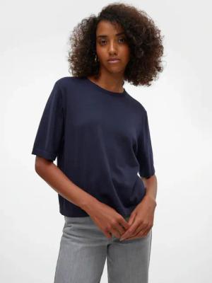 Vero Moda Kurzarmpullover "VMSILJE 2/4 O-NCK OVERSIZE PULL GA NOOS"