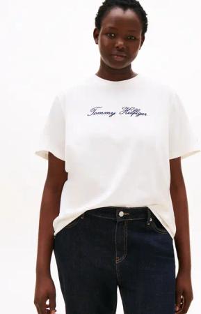 Tommy Hilfiger Curve T-Shirt "CRV SCRIPT REG C-NK SS T-SHIRT"