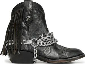 NEW ROCK Cowboystiefel M-WSTM003TES-S1 Schwarz