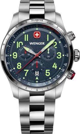 Wenger 01.0543.112 Herrenuhr Terragraph Chrono 43mm 10ATM
