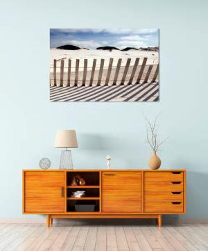 queence Acrylglasbild "Erold", Strand-Himmel-Düne-Deutschland-Gräser-Spa, (1 St.), Fine Art-Print in Galeriequalität
