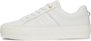 Tommy Hilfiger Plateausneaker "ESSENTIAL VULC SNEAKER MONOGRAM", Freizeitschuh, Halbschuh, Schnürschuh mit Monogramm