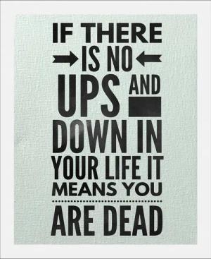 queence Bild "Ups and down", Schriftzüge-Schriftzug-Sprüche & Texte-Motivationsbilder, (1 St.), gerahmt