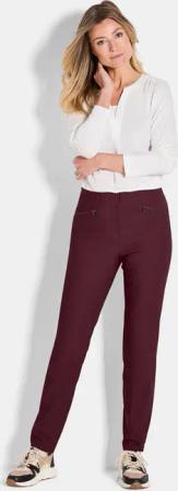 Schmale Bengalinhose LOUISA innen angeraut - bordeaux - Gr. 52 von Goldner Fashion