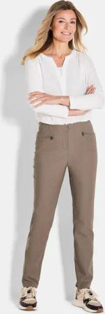 Schmale Bengalinhose LOUISA innen angeraut - taupe - Gr. 245 von Goldner Fashion