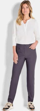 Schmale Bengalinhose LOUISA innen angeraut - anthrazit - Gr. 19 von Goldner Fashion