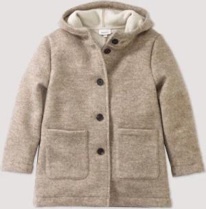 hessnatur Kinder Rhön-Mantel aus regionaler Schurwolle - beige - Größe 110/116