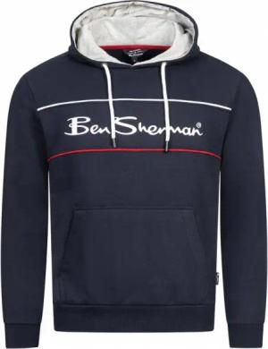 BEN SHERMAN Two Colour Panel Herren Hoodie 0067811-NAVY