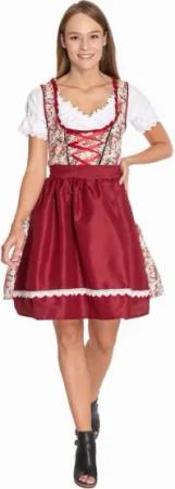 Dirndl Damen Oktoberfest-Kostüm MIESEPETER® weinrot