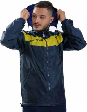Givova Regenjacke "Rain Scudo" navy/gelb