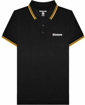 Lambretta Twin Tipped Herren Polo-Shirt SS1608-2-BLK/GOLD