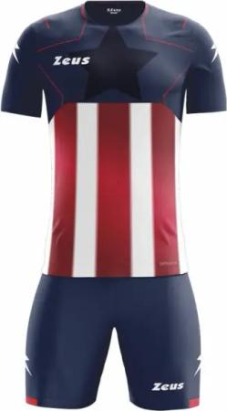 Zeus Kit Hero Trikot-Set mit Shorts blau rot