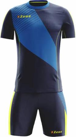 Zeus Kit Alex Herren Trikot-Set mit Shorts royal neongelb