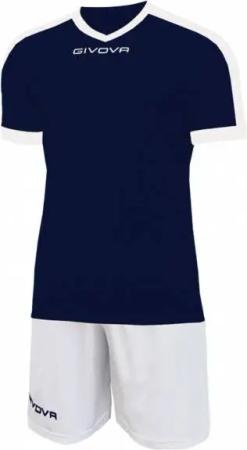 Givova Kit Revolution Fußball Trikot mit Shorts navy weiß