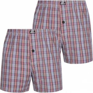MONT EMILIAN "Nantes" Herren American Boxershorts 2er-Pack blau/karo
