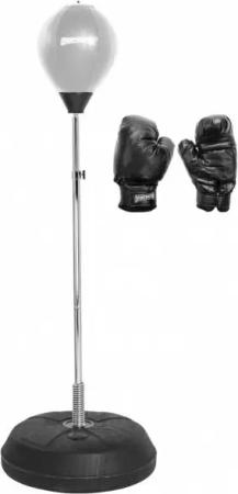 SPORTINATOR Punchingball Boxstand Standbox-Trainer inkl. Boxbirne & Boxhandschuhen grau