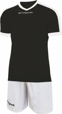 Givova Kit Revolution Fußball Trikot mit Shorts weiß schwarz