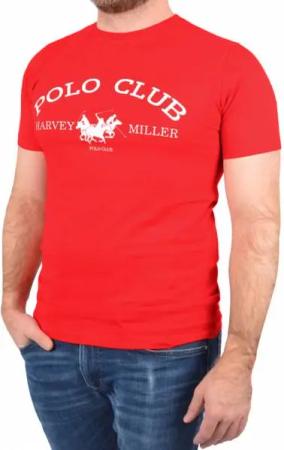 Harvey Miller Polo Club Fashion Herren T-Shirt HRM4490 Red