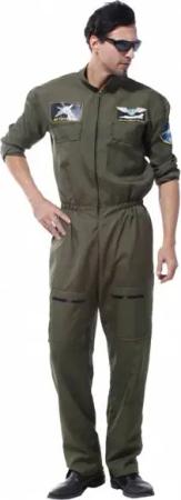 Pilot Kampfjet Kostüm "Air Force" MIESEPETER® grün