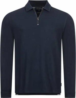 TED BAKER Karpol Soft Touch Herren Sweatshirt mit Kragen 269623-NAVY-BLUE