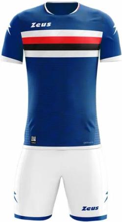 Zeus Icon Teamwear Set Trikot mit Shorts royal weiß