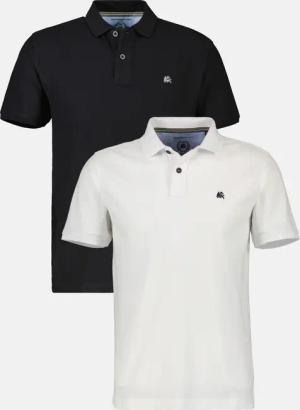 Poloshirt für Herren in *Cool & Dry* Piquéqualität - 2er Pack - White/white