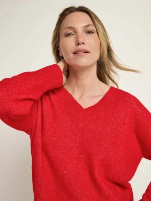 Pullover mit V-Ausschnitt