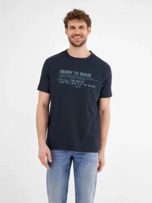 T-Shirt in Strukturqualität - Classic Navy