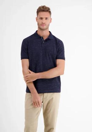 Poloshirt in Two-Tone-Piqué - Classic Navy