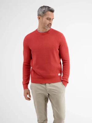 Strickpullover, O-Neck - Lava Red