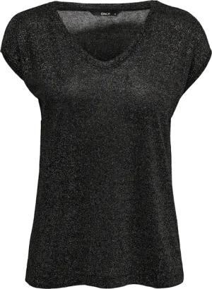 Damen-T-Shirt Only Silvery Kurzärmelig col V lurex