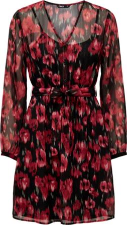 Kleid langarm und V-Ausschnitt, Frau Only Onlmarise Lurex CS Ptm