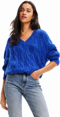 Oversize-Pullover Zöpfe Damen Desigual