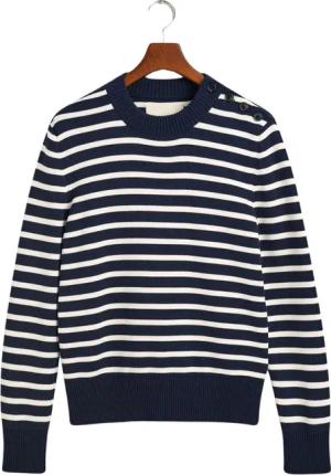 Pullover mit Rundhalsausschnitt glänzend gestreift Gant Breton
