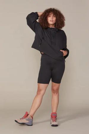 Wasserdichte Jacke 1/2 Reißverschluss, Damen Girlfriend Collective Hummingbird